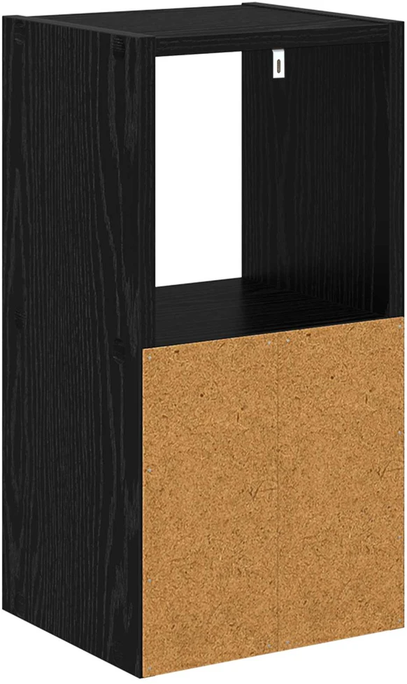 Naktinis staliukas 2 vnt. Juodas ąžuolas 25,5 x 22 x 49,5 cm
