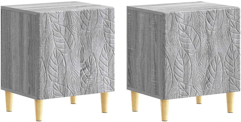 Naktinis staliukas 2 vnt. Pilka Sonoma 43 x 34,5 x 50 cm