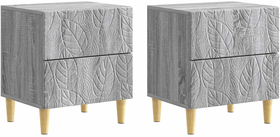 Naktinis staliukas 2 vnt. Pilka Sonoma 43 x 34,5 x 48 cm