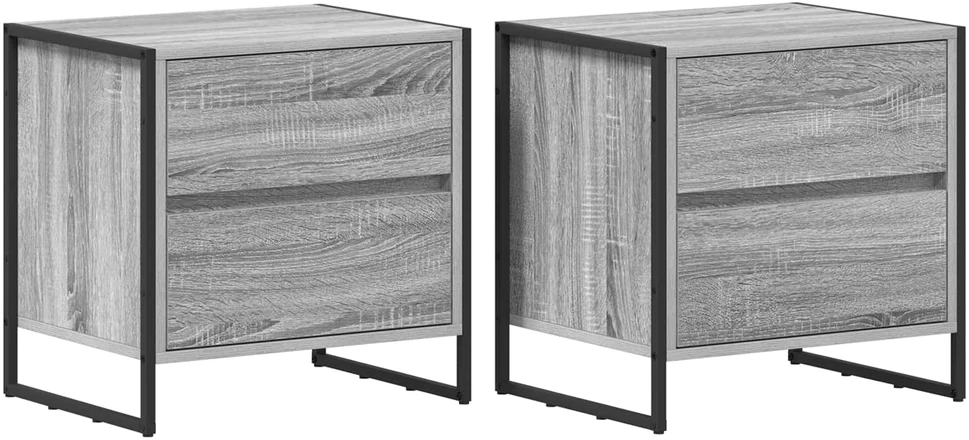 Naktinis staliukas 2 vnt. Pilka Sonoma 50 x 39.5 x 50 cm