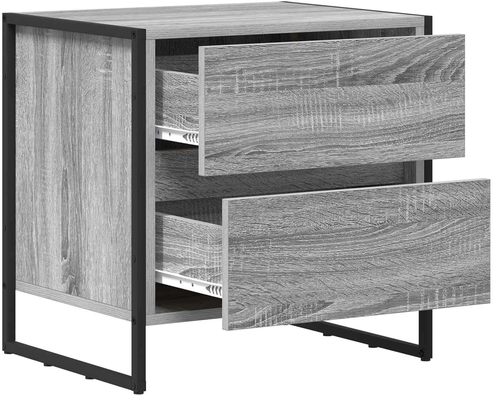 Naktinis staliukas 2 vnt. Pilka Sonoma 50 x 39.5 x 50 cm