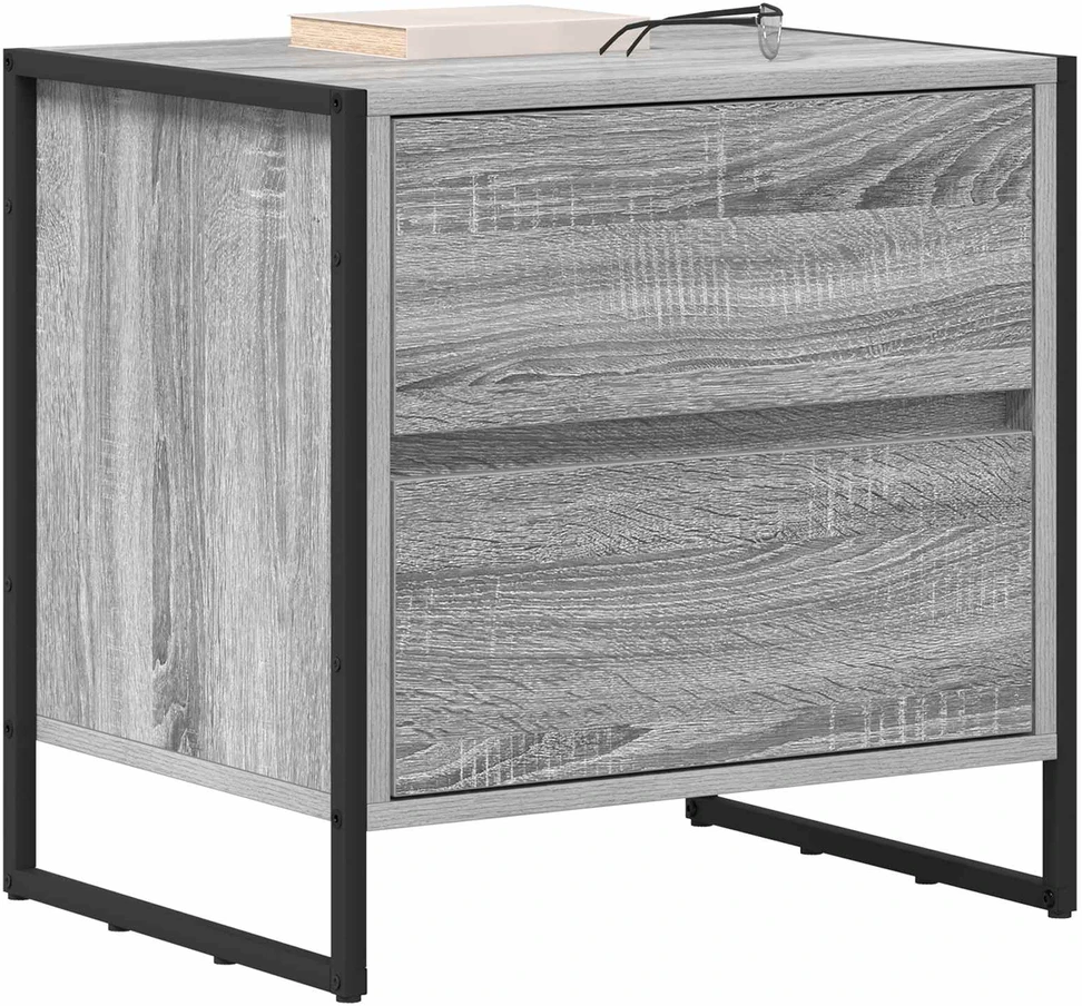 Naktinis staliukas 2 vnt. Pilka Sonoma 50 x 39.5 x 50 cm