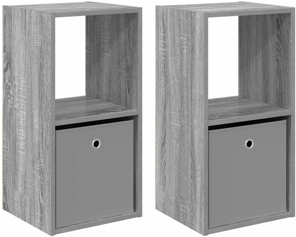 Naktinis staliukas 2 vnt. Pilkas Sonoma 35 x 32 x 68,5 cm
