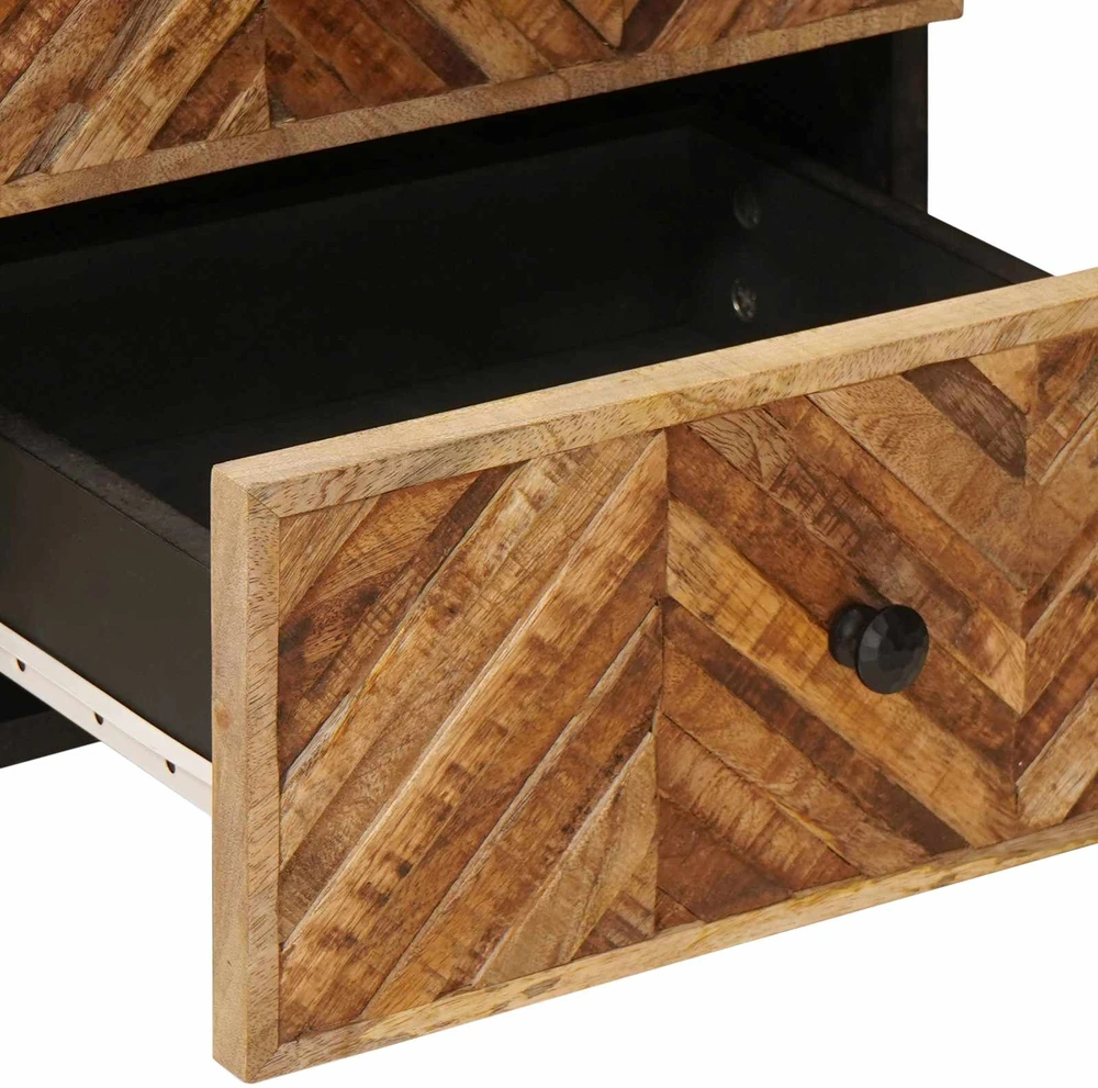 Naktinis staliukas 2 vnt. Ruda 40 x 33,5 x 46 cm