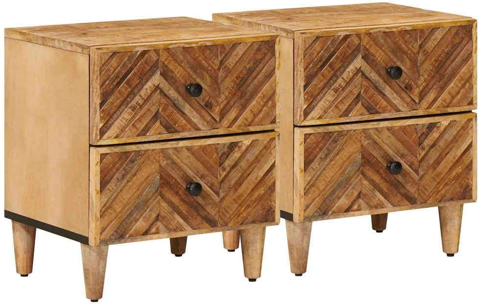 Naktinis staliukas 2 vnt. Ruda 40 x 33,5 x 46 cm
