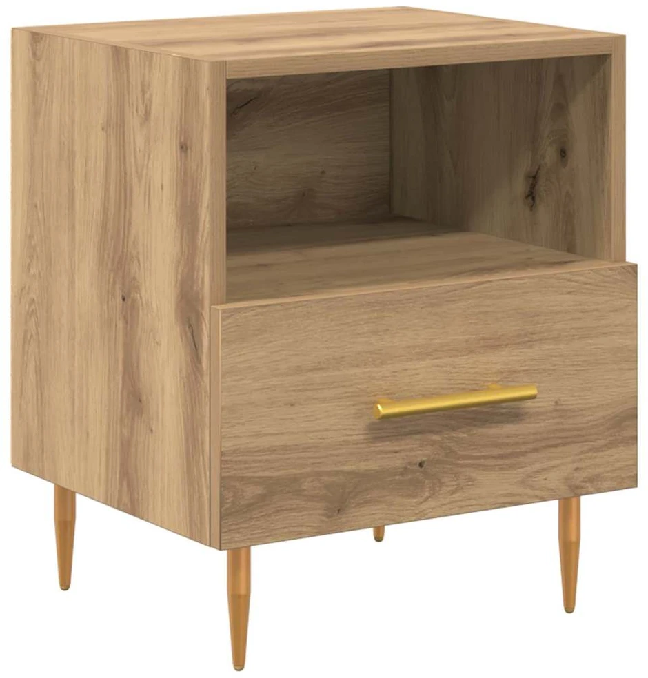 Naktinis staliukas 2 vnt. Ruda 40 x 35 x 47,5 cm