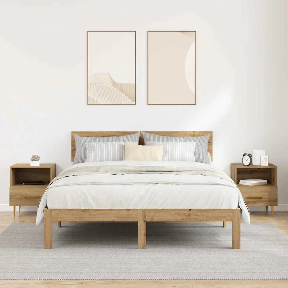 Naktinis staliukas 2 vnt. Ruda 40 x 35 x 47,5 cm