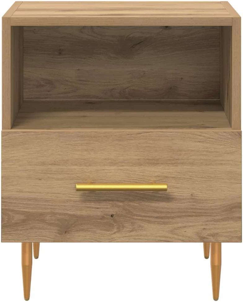 Naktinis staliukas 2 vnt. Ruda 40 x 35 x 47,5 cm