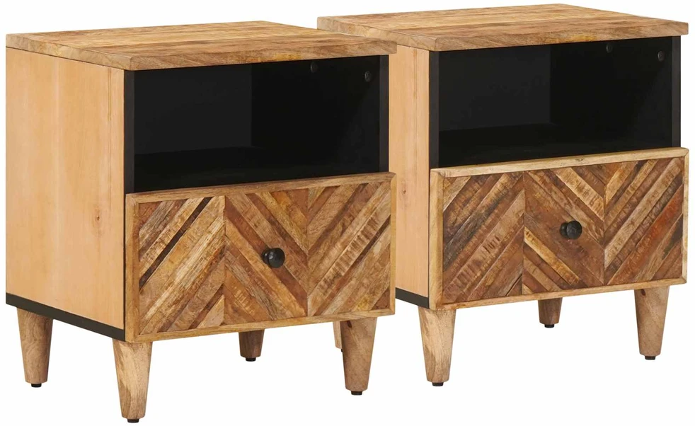 Naktinis staliukas 2 vnt. Ruda 50 x 33 x 60 cm