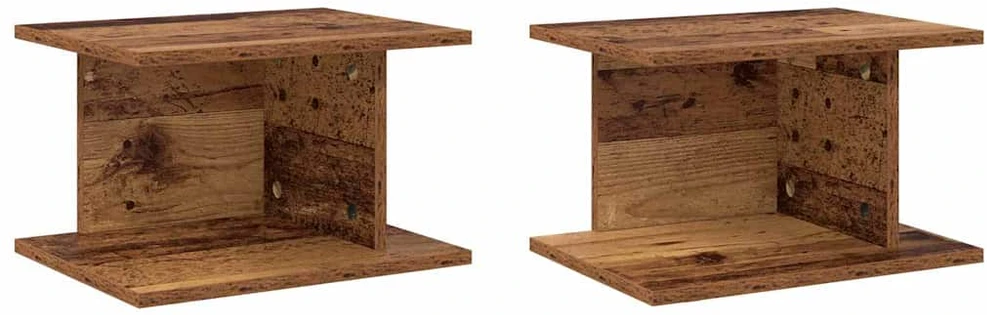 Naktinis staliukas 2 vnt. Senas medis 40 x 30 x 25 cm