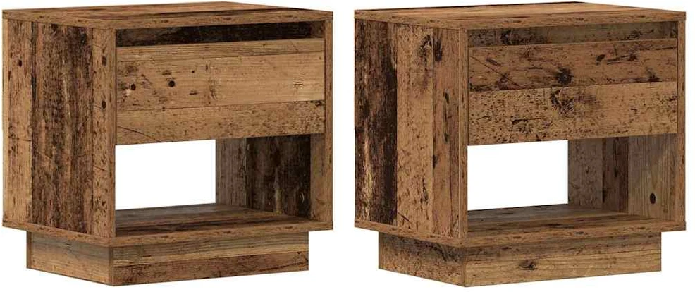 Naktinis staliukas 2 vnt. Senas medis 45 x 34 x 44 cm