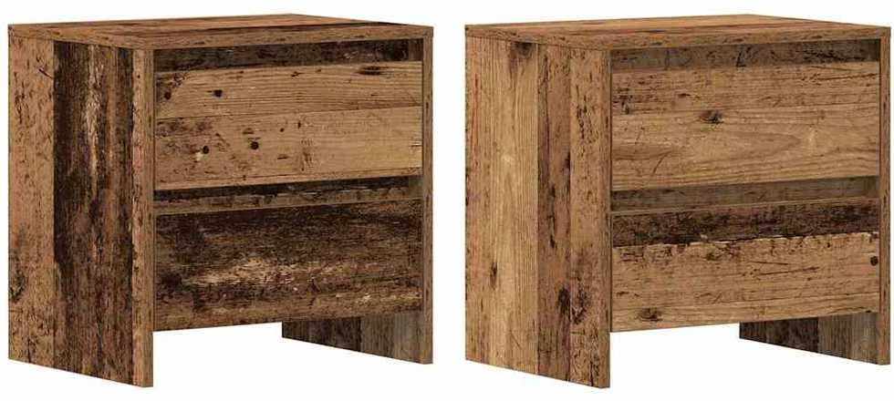 Šalia lovos spintelė 2 vnt. Senas medis 45 x 34 x 44,5 cm