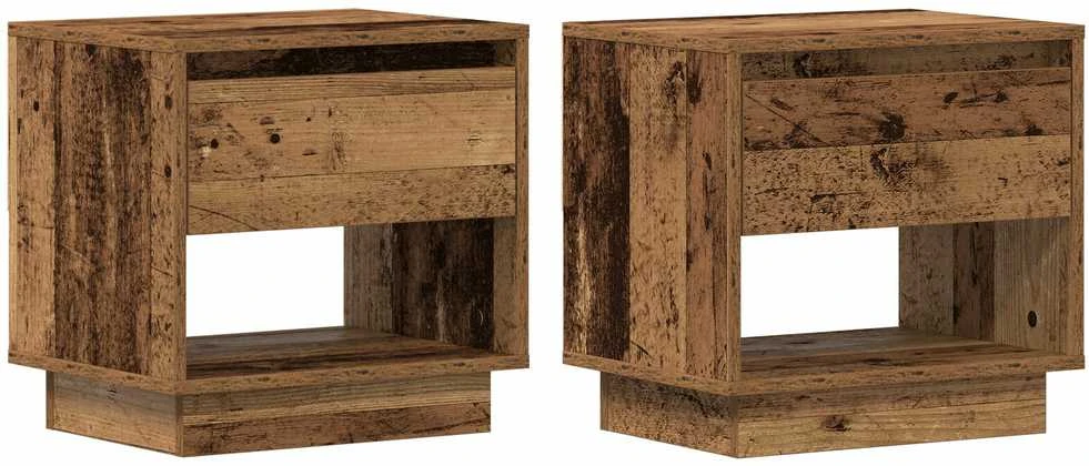 Naktinis staliukas 2 vnt. Senas medis 45 x 34 x 44 cm