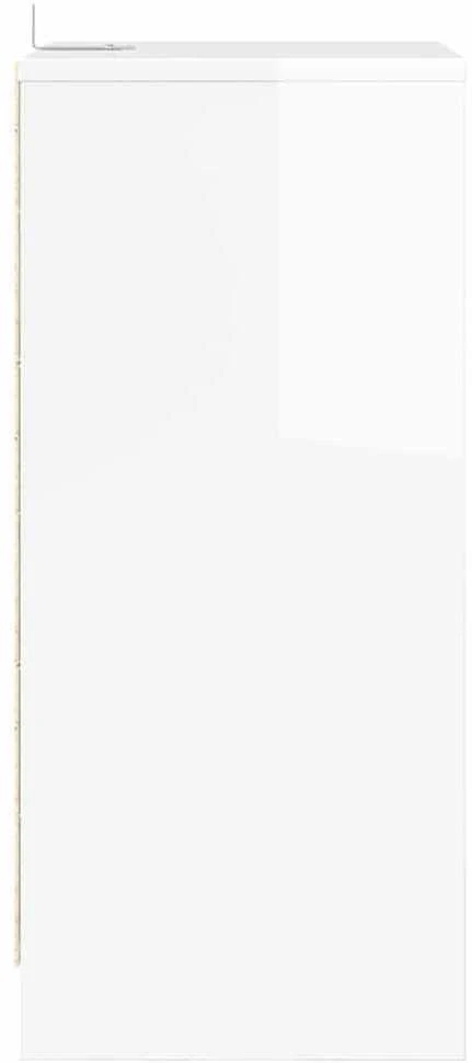 Naktinis staliukas Itin blizgi balta 40 x 30 x 67 cm