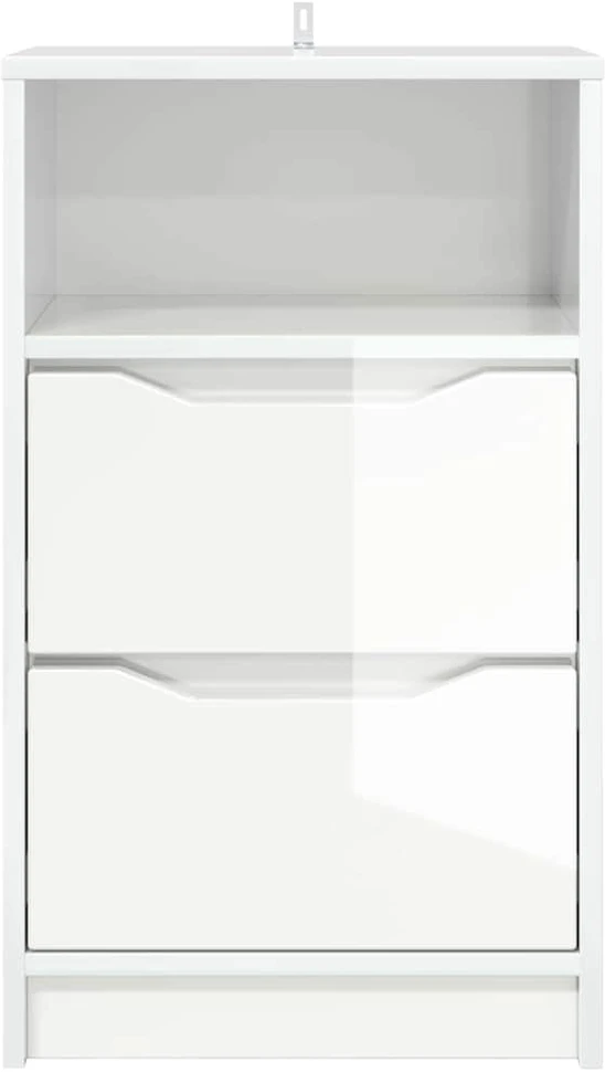 Naktinis staliukas Itin blizgi balta 40 x 30 x 67 cm