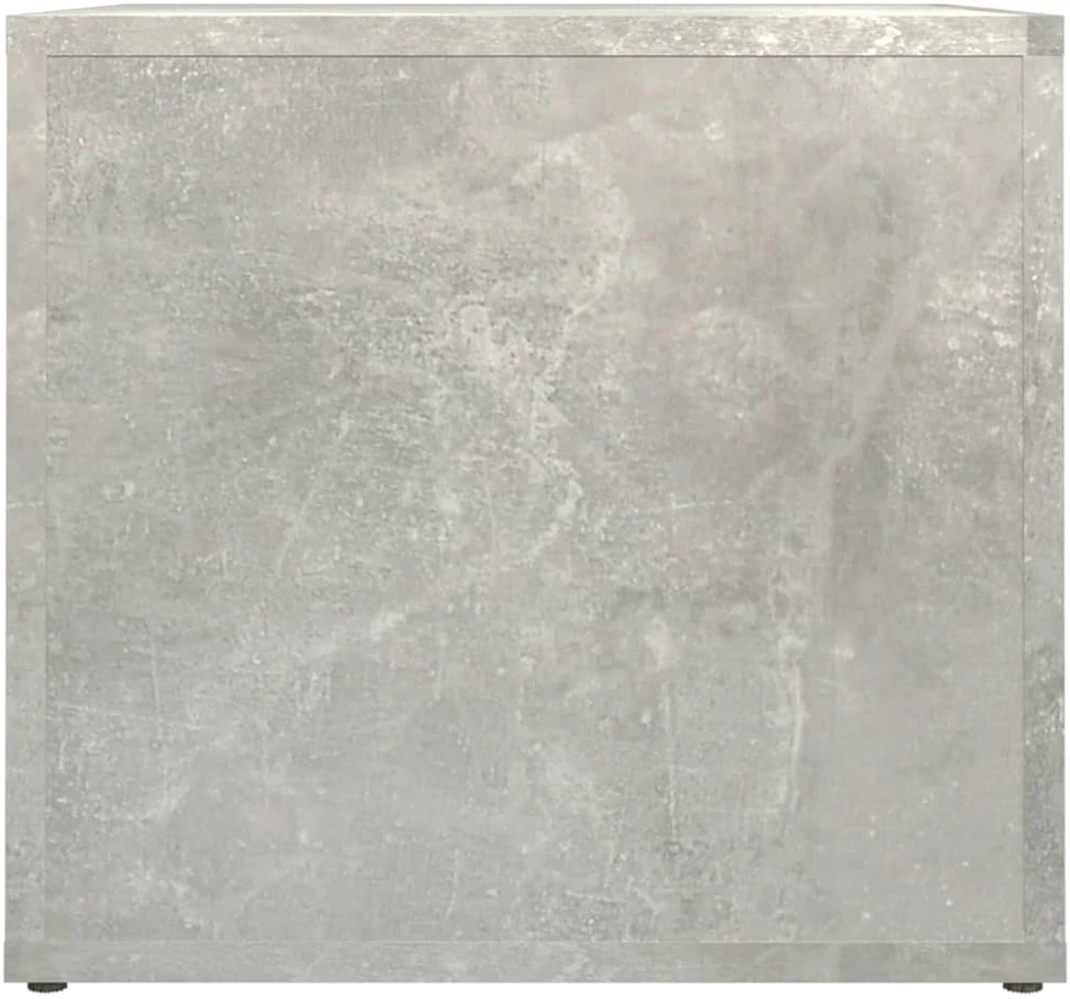 Naktinis staliukas, betono pilkas, 41x40x36cm, apdirbta mediena