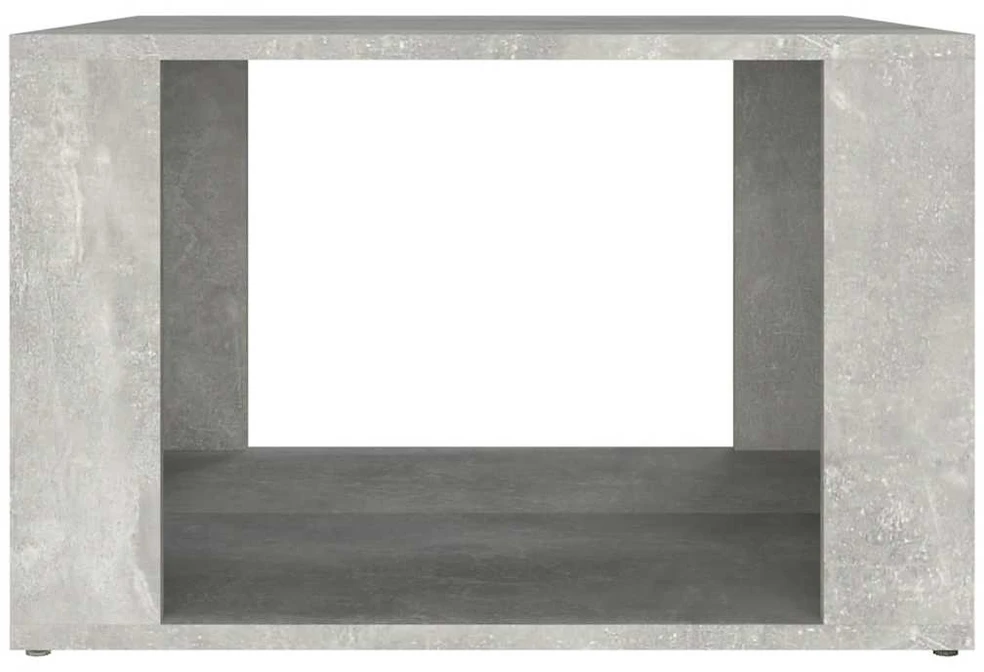 Naktinis staliukas, betono pilkas, 57x55x36cm, apdirbta mediena