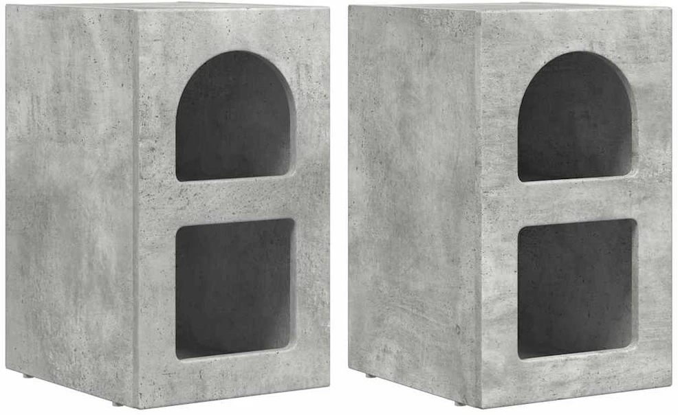 Naktinis staliukas ELST 2 vnt. Betono pilka 29,5 x 33,5 x 50 cm