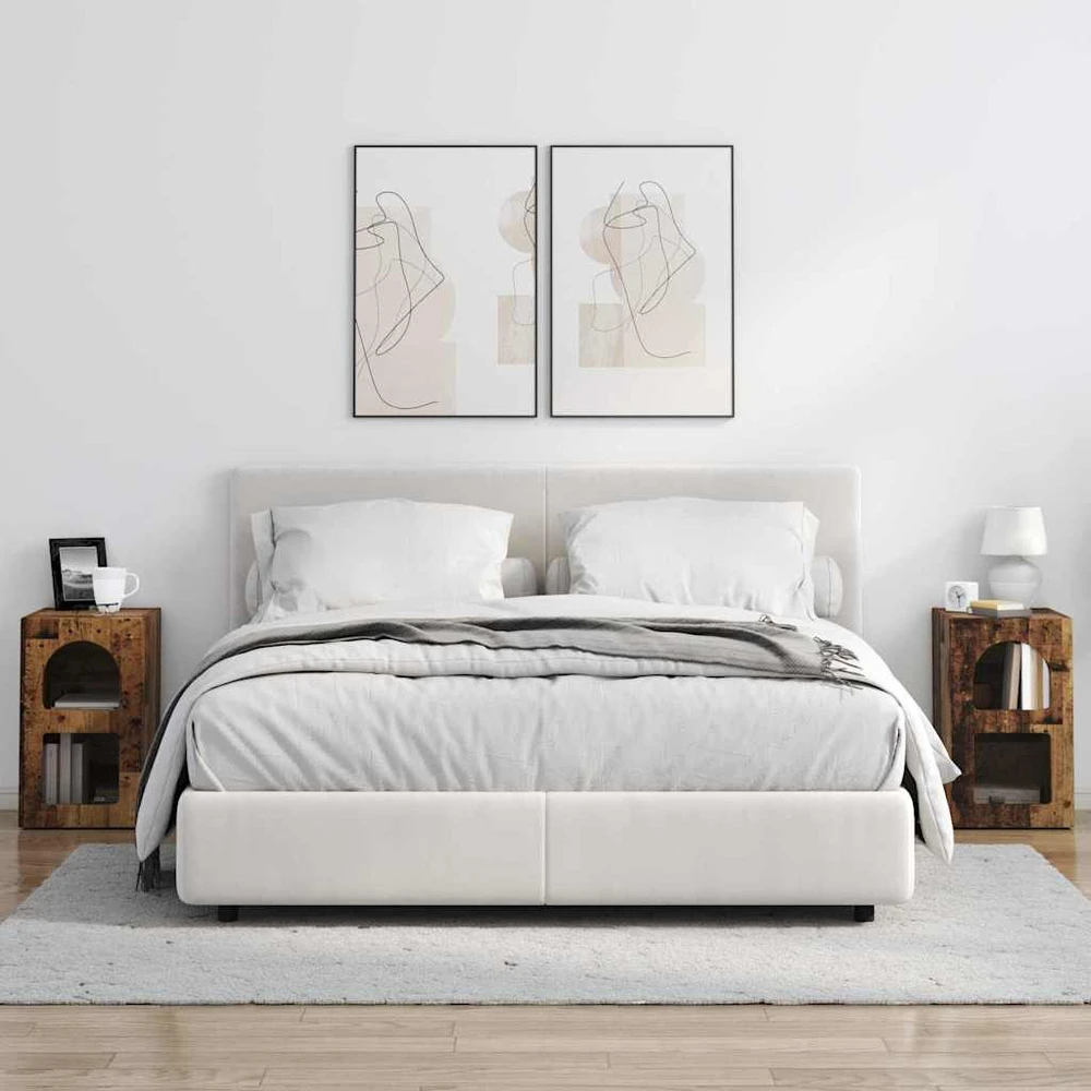 Naktinis staliukas ELST 2 vnt. Senas medis 29,5 x 33,5 x 50 cm