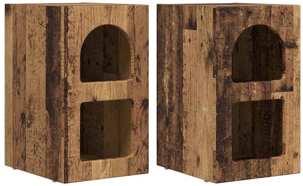 Naktinis staliukas ELST 2 vnt. Senas medis 29,5 x 33,5 x 50 cm