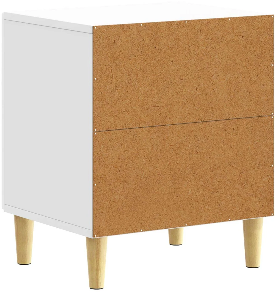 Naktinis staliukas Itin blizgi balta 43 x 34,5 x 50 cm