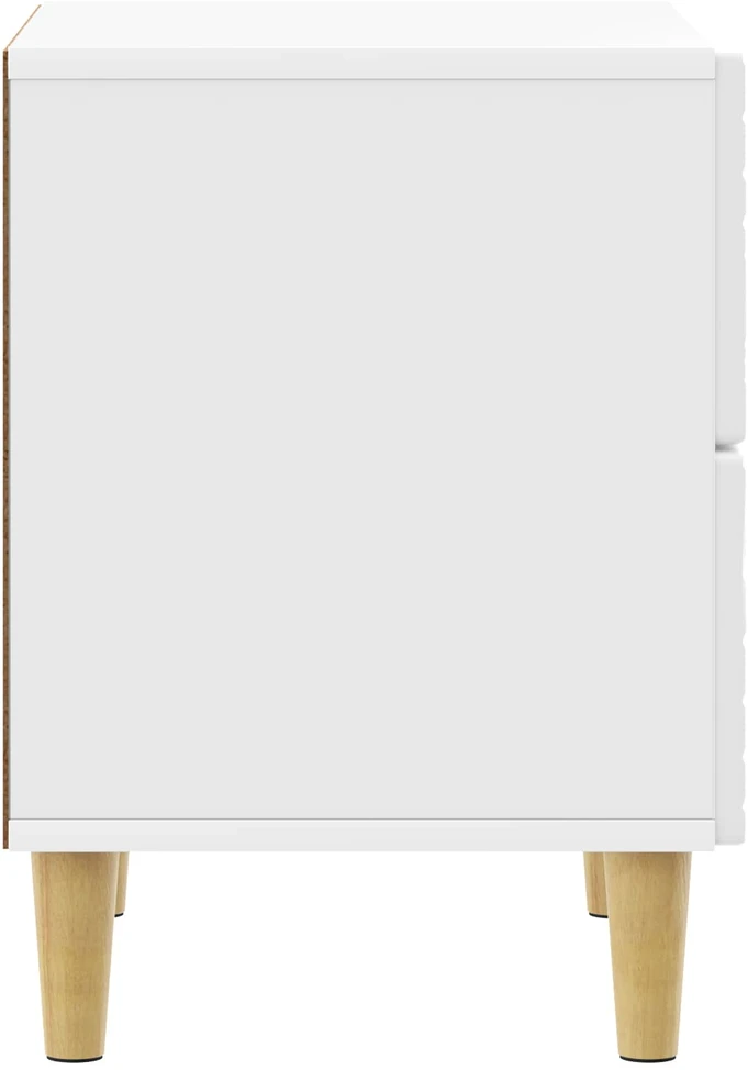 Naktinis staliukas Itin blizgi balta 62 x 34,5 x 48 cm