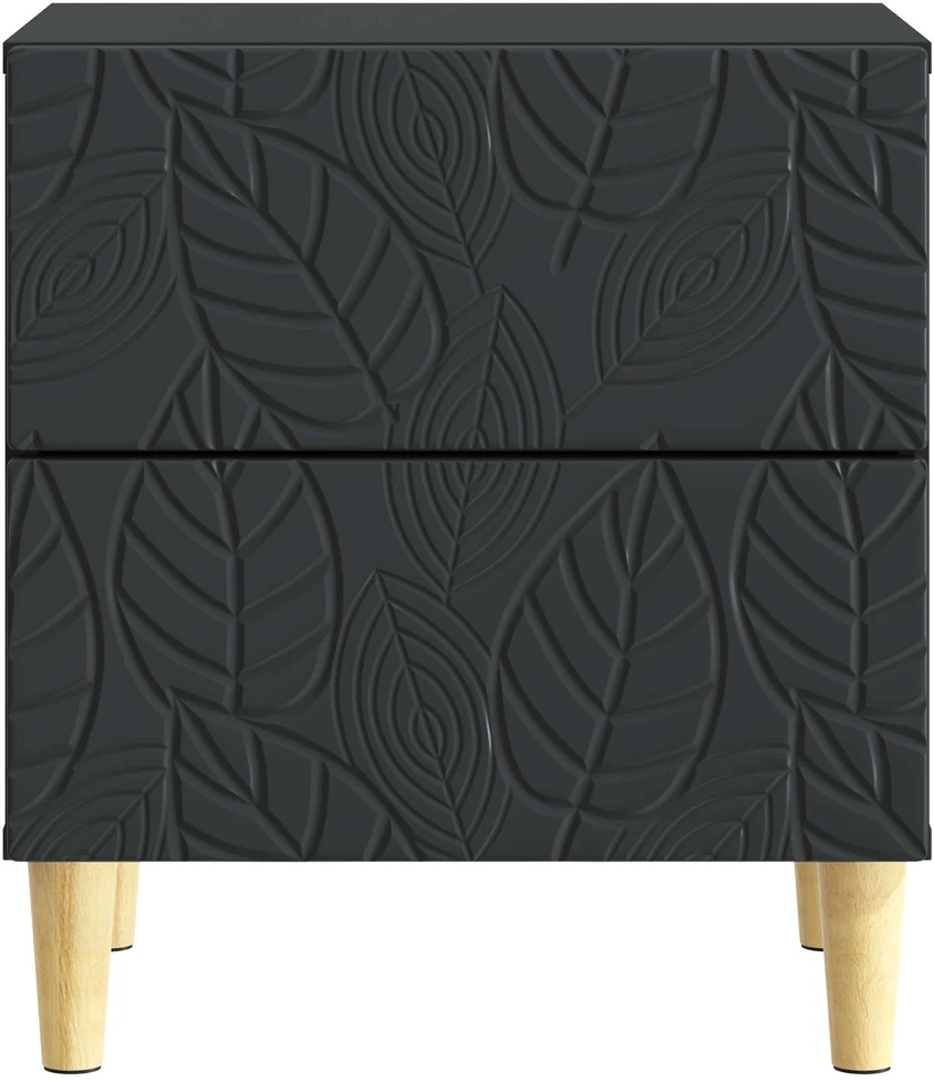 Naktinis staliukas Juoda 43 x 34,5 x 48 cm Apdirbta mediena