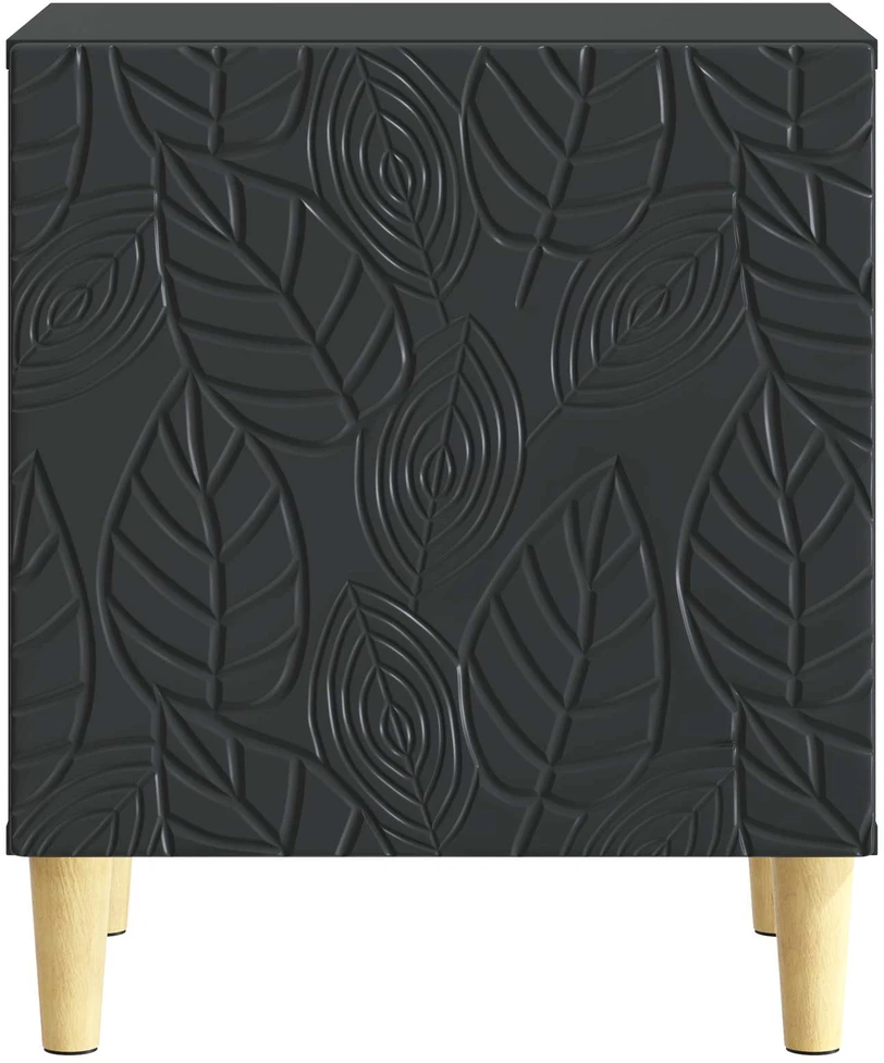 Naktinis staliukas Juoda 43 x 34,5 x 50 cm Apdirbta mediena