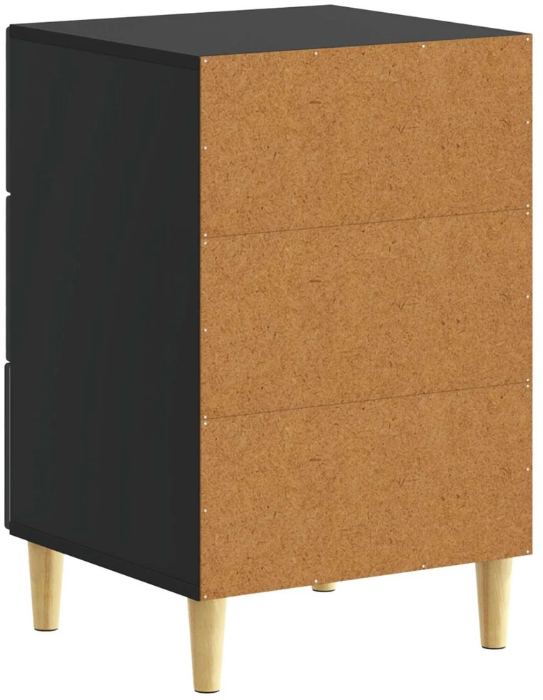 Naktinis staliukas Juoda 43 x 39,5 x 66,5 cm Apdirbta mediena