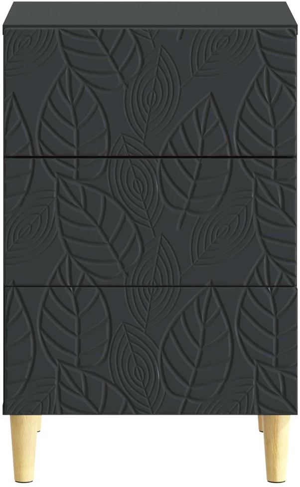 Naktinis staliukas Juoda 43 x 39,5 x 66,5 cm Apdirbta mediena