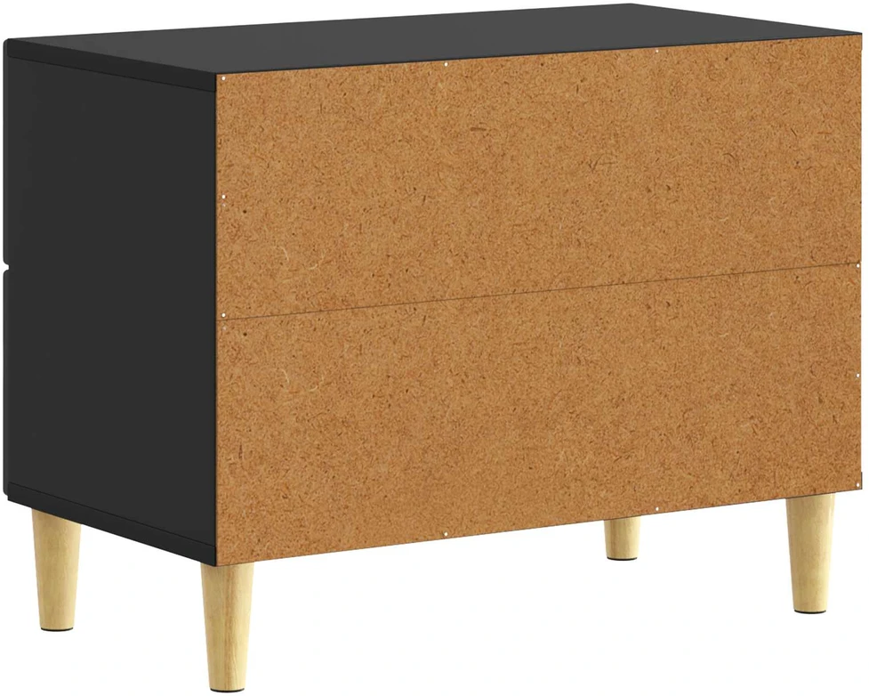 Naktinis staliukas Juoda 62 x 34,5 x 48 cm Apdirbta mediena