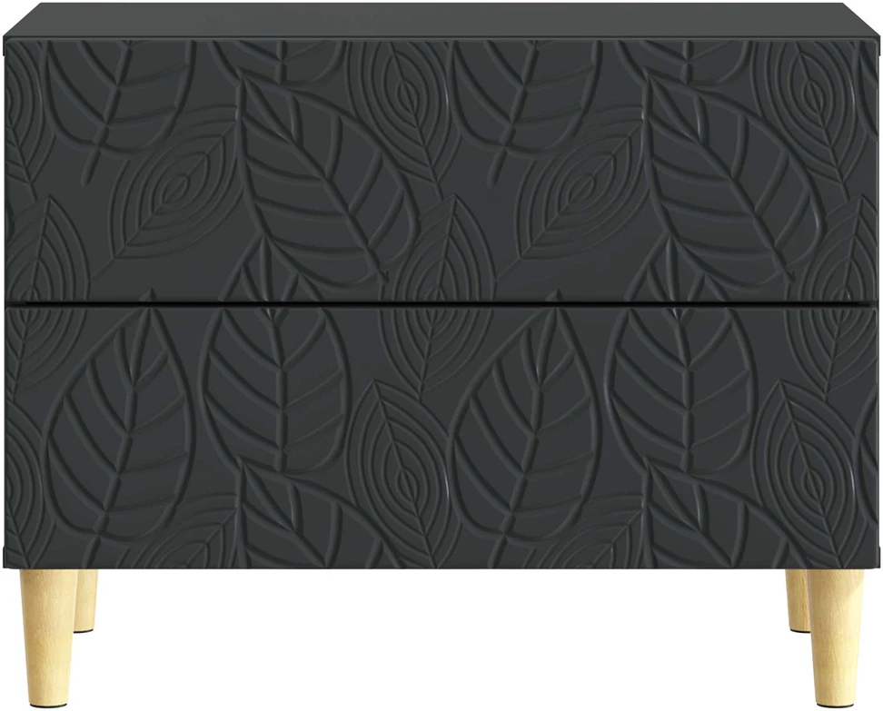 Naktinis staliukas Juoda 62 x 34,5 x 48 cm Apdirbta mediena