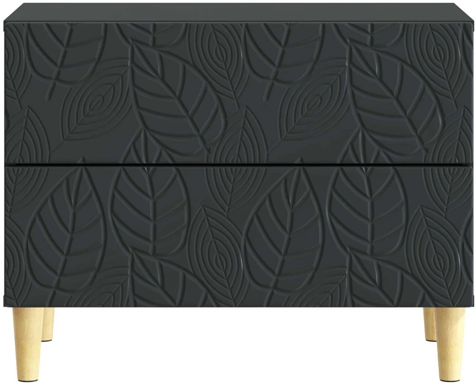 Naktinis staliukas Juoda 62 x 34,5 x 48 cm Apdirbta mediena