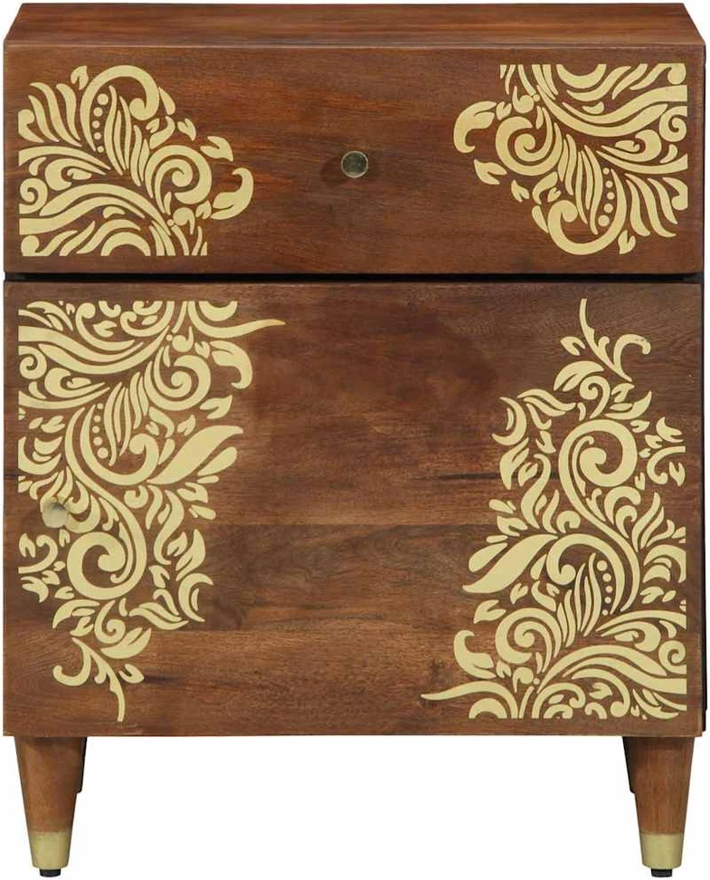 Naktinis staliukas su durelėmis Medus ruda 50 x 33 x 60 cm