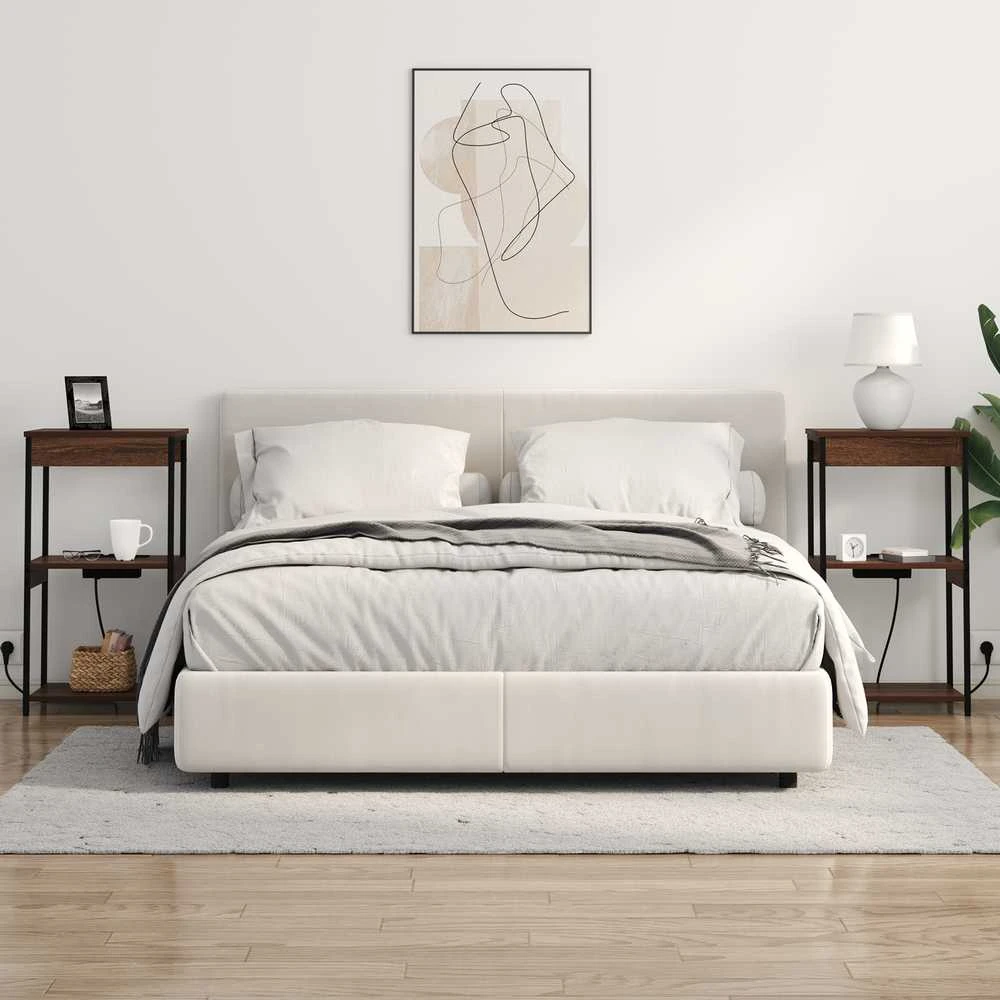 Šalia lovos spintelė Rudas ąžuolas 41 x 31 x 76 cm
