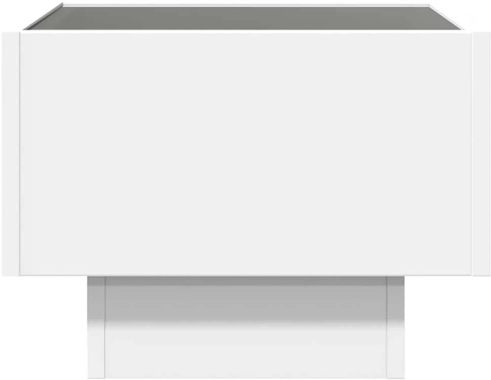 Naktinis staliukas su Infinity LED, baltas, 40x40x30cm