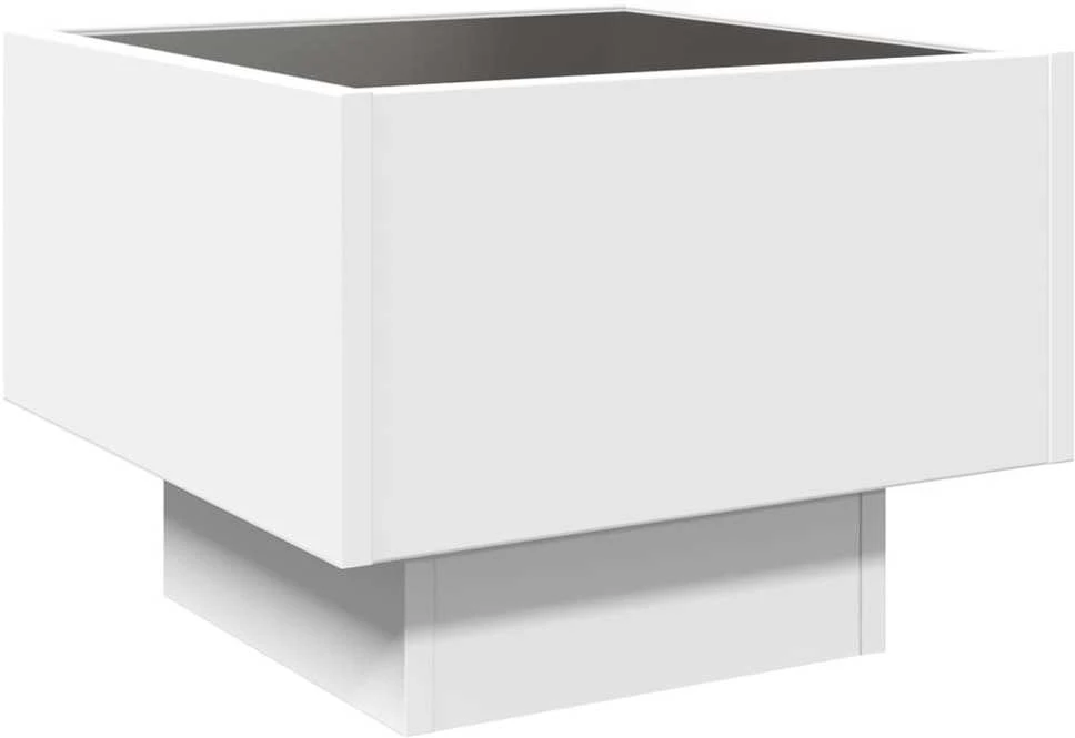 Naktinis staliukas su Infinity LED, baltas, 40x40x30cm
