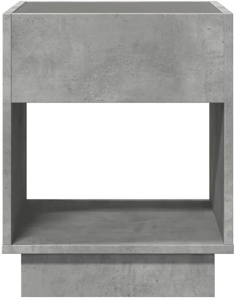 Naktinis staliukas su Infinity LED, betono, 40x40x50cm