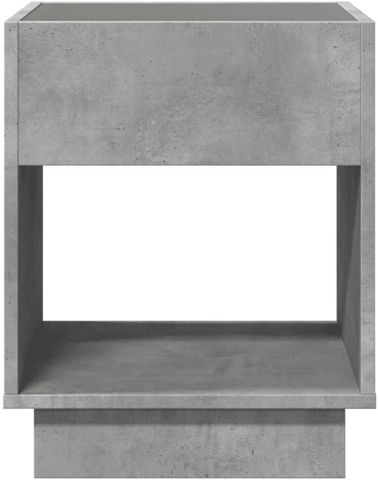 Naktinis staliukas su Infinity LED, betono, 40x40x50cm