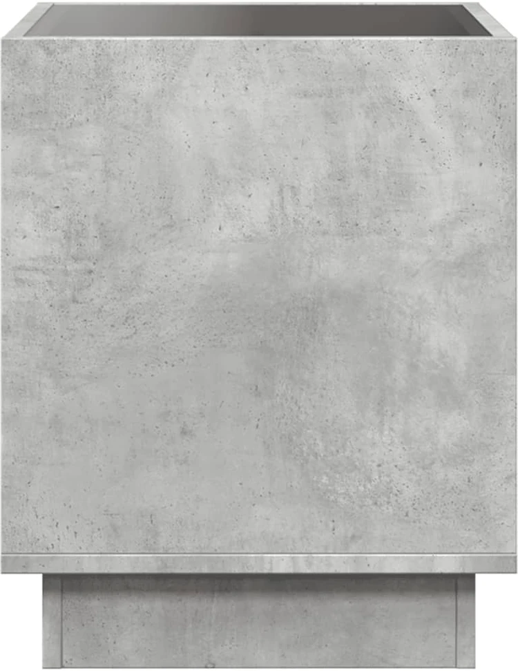 Naktinis staliukas su Infinity LED, betono, 40x40x50cm