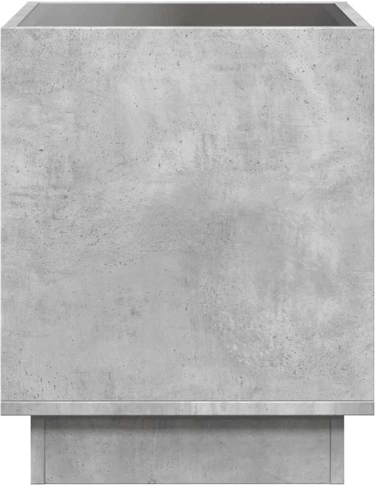Naktinis staliukas su Infinity LED, betono, 40x40x50cm