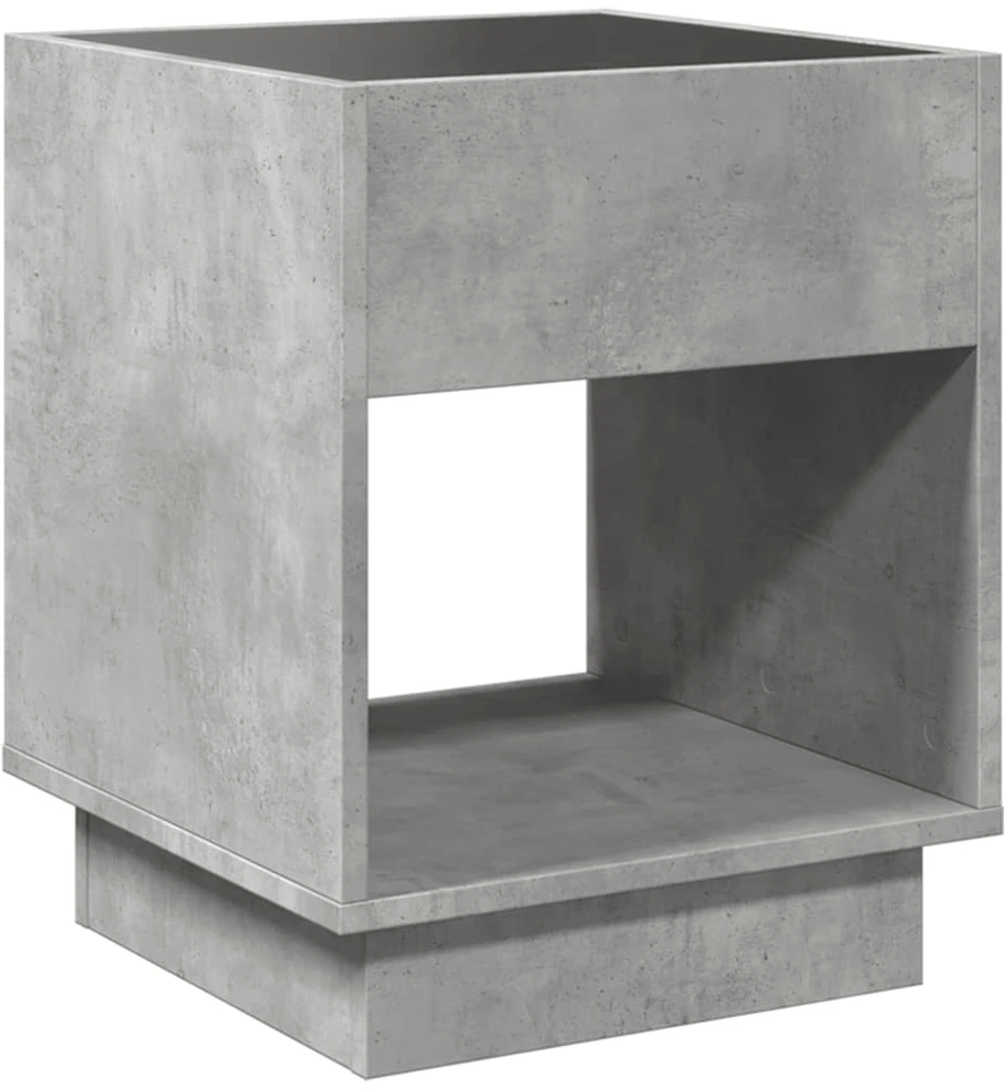 Naktinis staliukas su Infinity LED, betono, 40x40x50cm