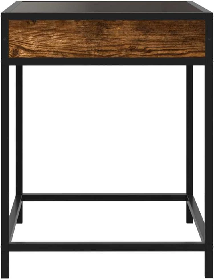 Naktinis staliukas su Infinity LED, dūminio ąžuolo, 40x40x51cm