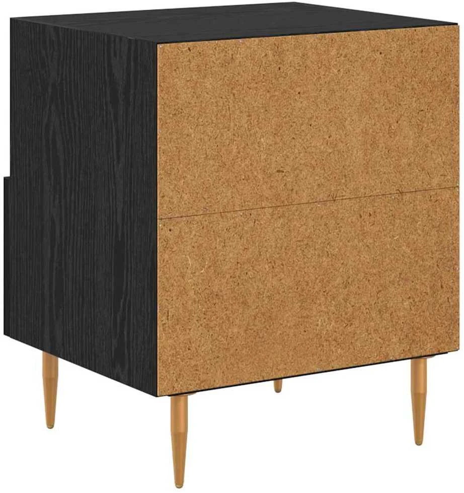 Naktinis staliukas 2 vnt. Juoda 40 x 35 x 47,5 cm