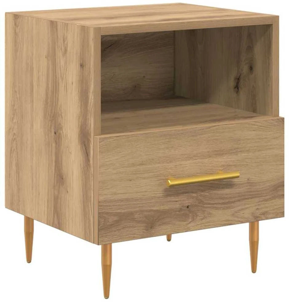 Naktinis staliukas 2 vnt. Ruda 40 x 35 x 47,5 cm