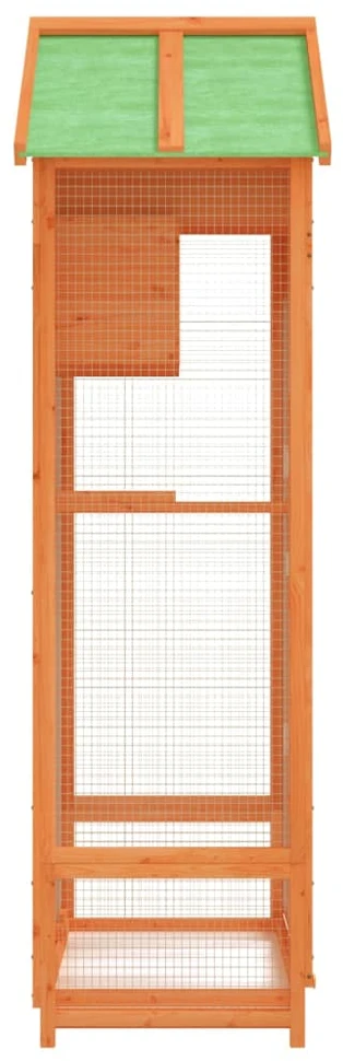Namelis paukščiams, rudas, 91,5x53x170cm, pušies masyvas