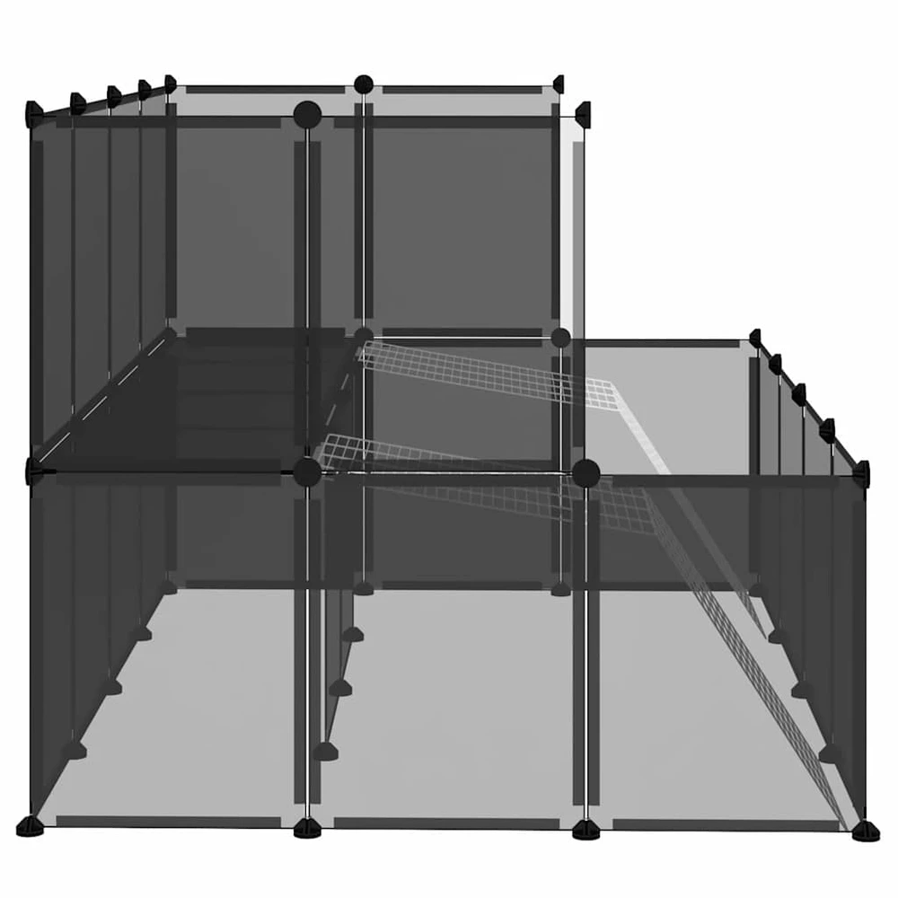 Narvas mažiems gyvūnams, juodas, 143x107x93cm, PP ir plienas