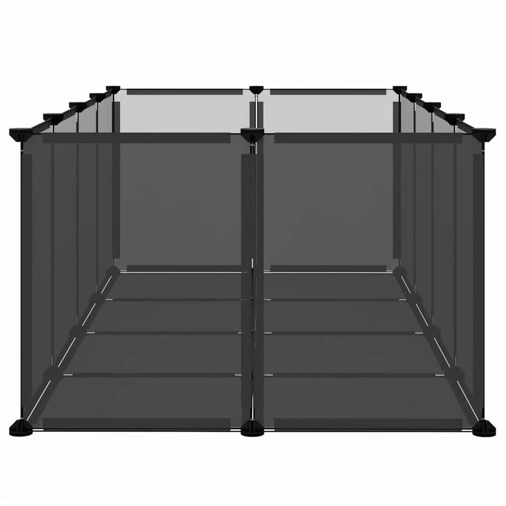 Narvas mažiems gyvūnams, juodas, 144x74x46,5cm, PP ir plienas