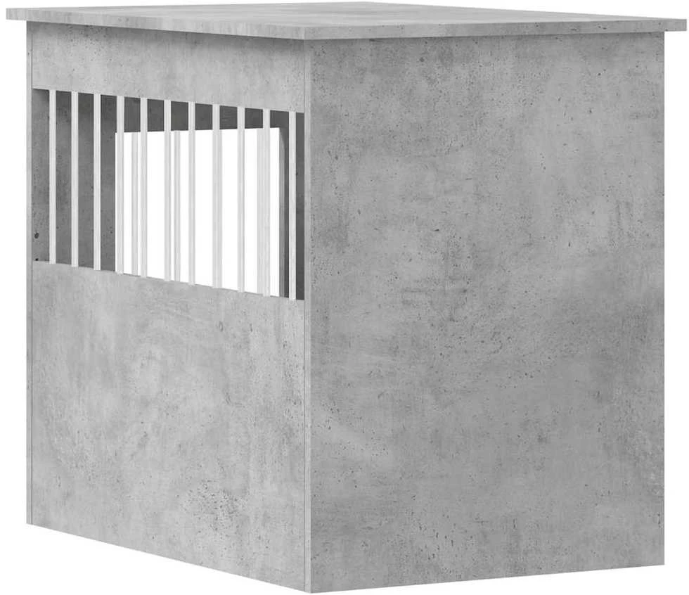 Narvas šunims, betono pilkas, 55x80x68cm, apdirbta mediena