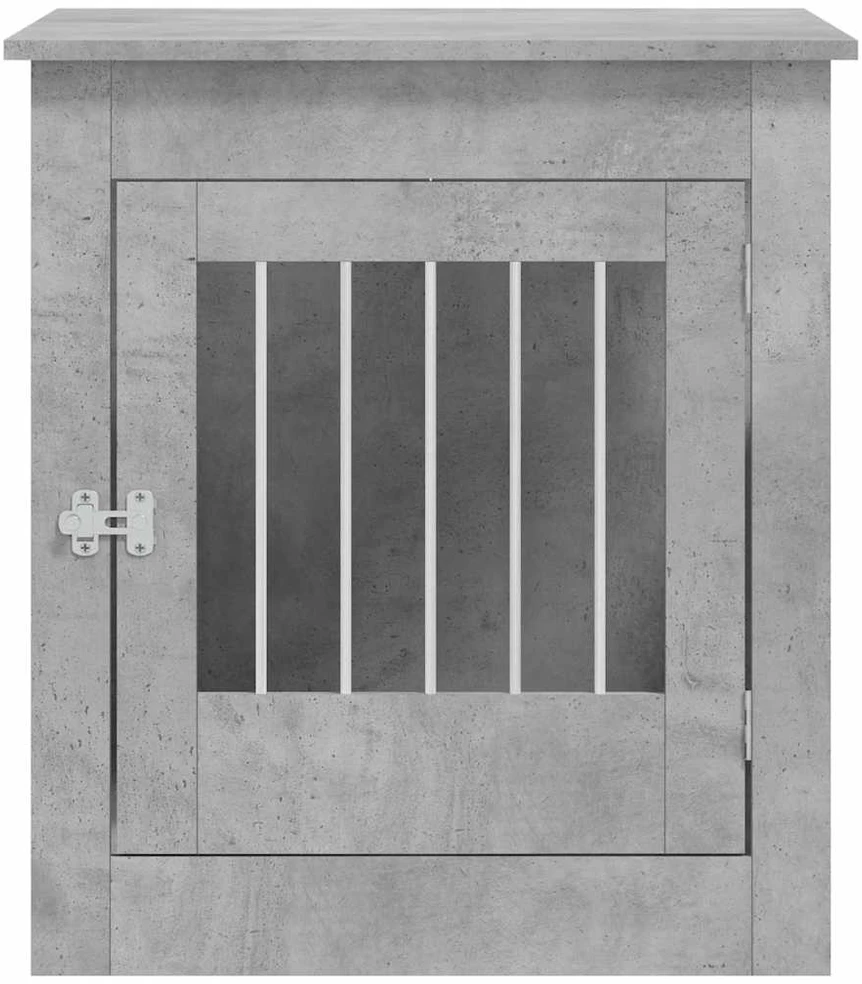 Narvas šunims, betono pilkas, 64,5x80x71cm, apdirbta mediena